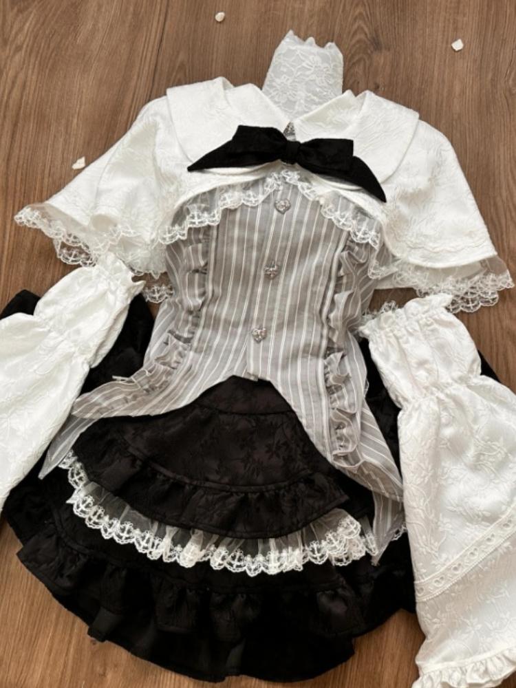

Зимний комплект из 4 предметов в стиле преппи с кружевом, женская модная винтажная рубашка без рукавов с вырезом + короткая юбка на тонкой резинке на талии, новый M чёрный