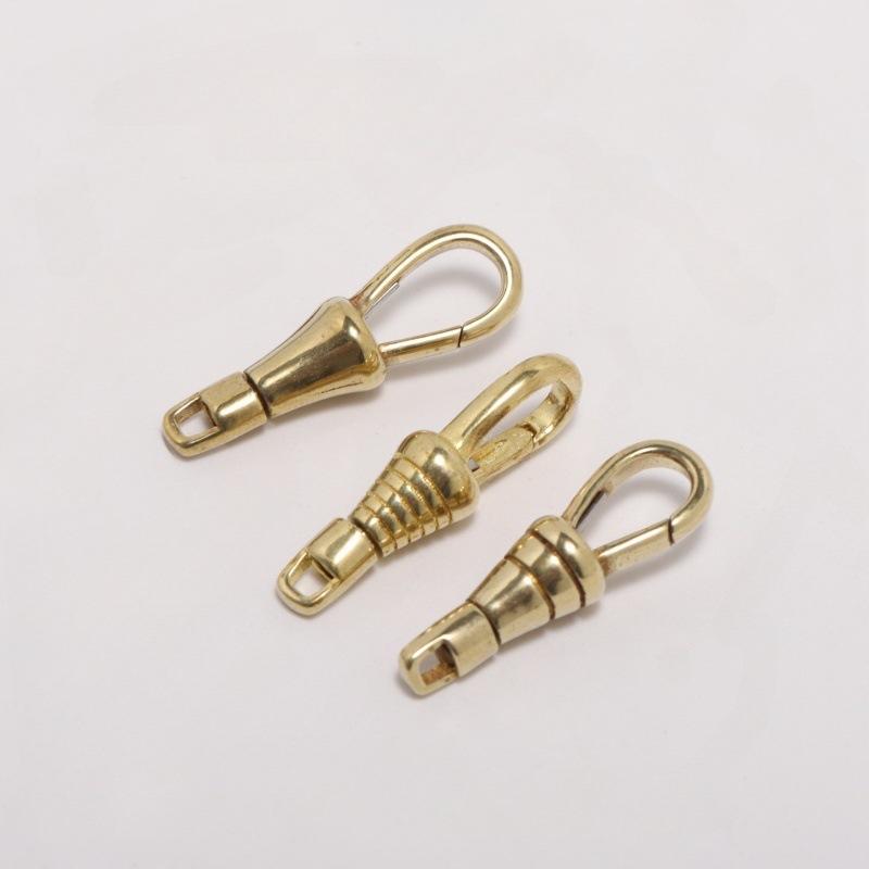 New Trendy Brass Gourd-shaped Key Hook Pendant Adjustable Lobster Clasp High-end Bag Buckle DIY Jewelry Accessories