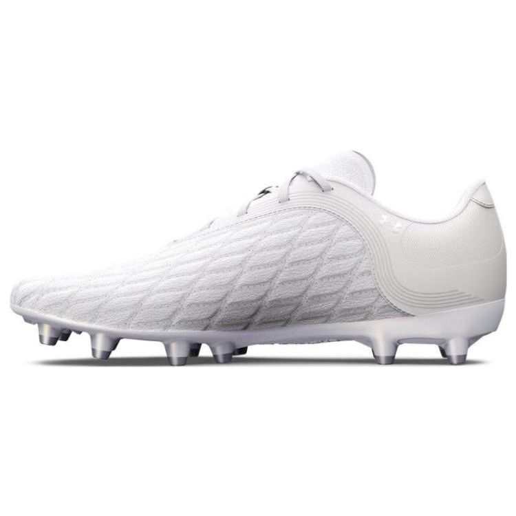 Under Armour Magnetico Pro 3 FG Men White Metallic Silver Soccer Cleats 3027038-100 47