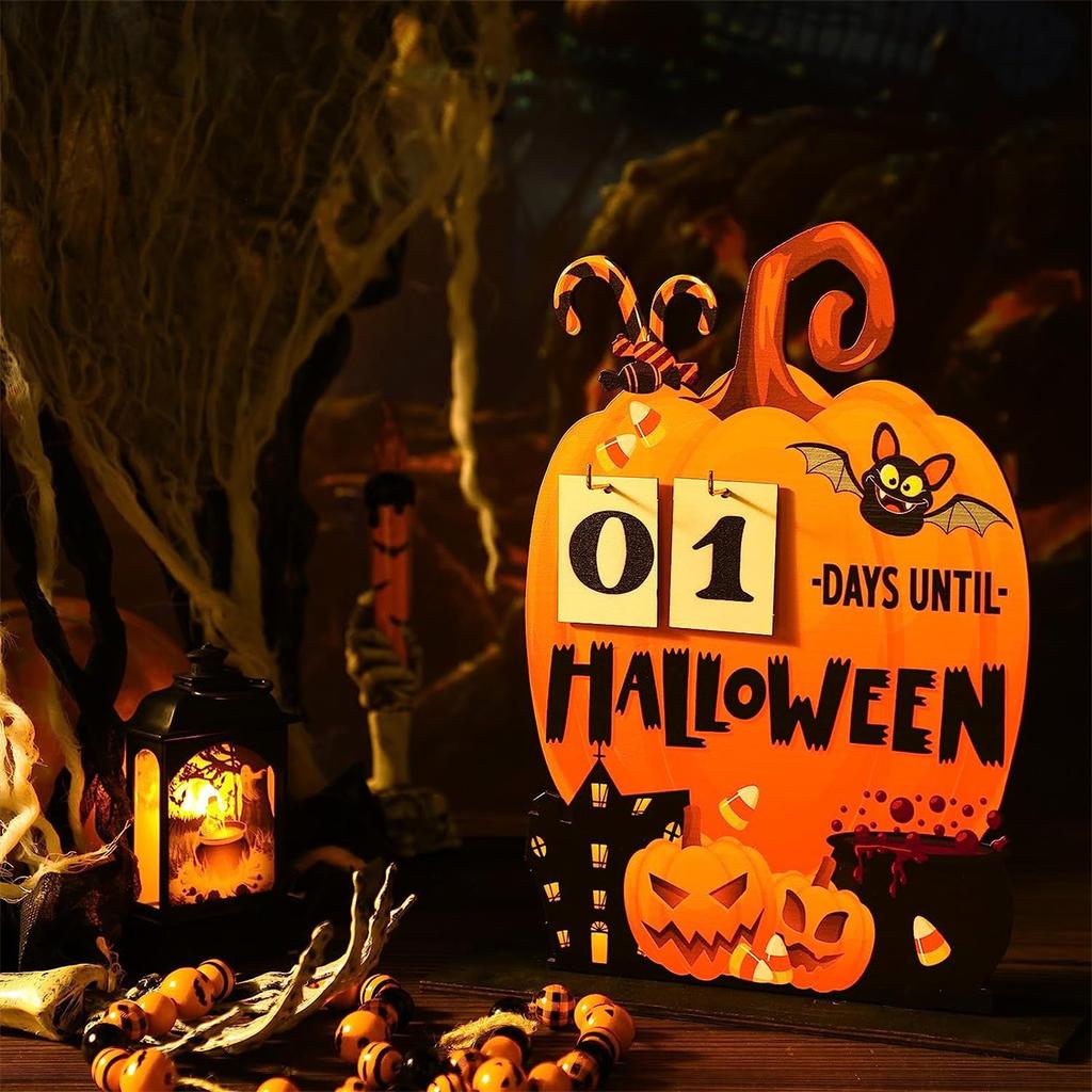 Halloween Countdown Calendar Wood Advent Calendars Party Decor Home House Gift