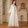 Abito Lungo Ricamato Mediorientale Dubai - Veste Musulmana Patchwork da Donna