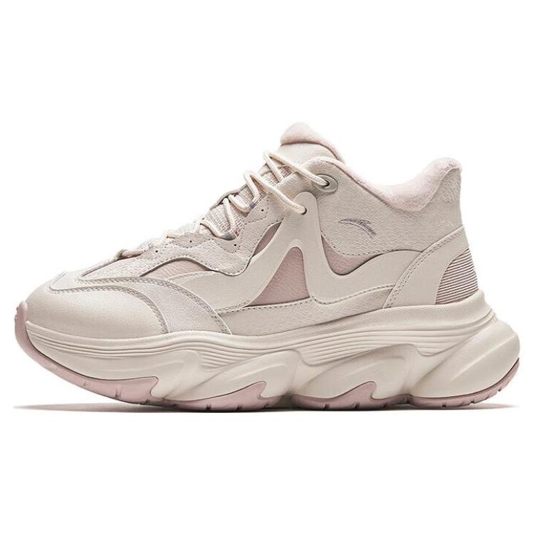 

new Anta Cushioning, Wear Resistant Mid Top Chunky Sneakers Women s Gray 37.5