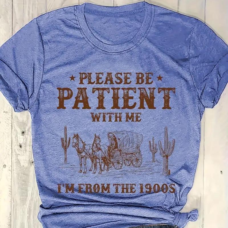 Women Summer T Shirt  Print Retro Fashion Short Sleeve Tees Casual   Printed  Tops
