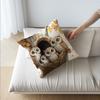 1 Pc Owl Pattern Pillowcase Throw Pillow Cushion Cover Seat Car Home Decor Sofa Bed Halloween Decorative Pillowcase 45X45Cm
