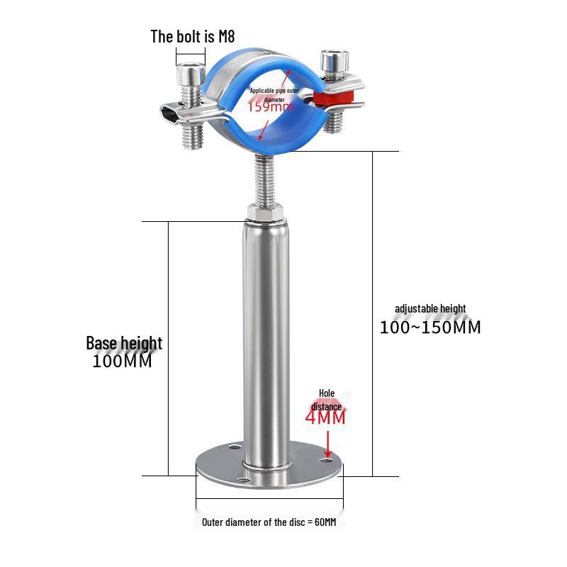 Stainless Steel Pipe Fixing Bracket Clamp for Gas and Water Pipes