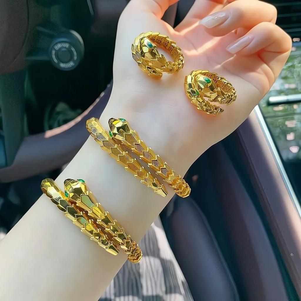 Snake Head Bracelet Sand Color Snake Shape Imitation Women's Fashion Versatile Birthday
