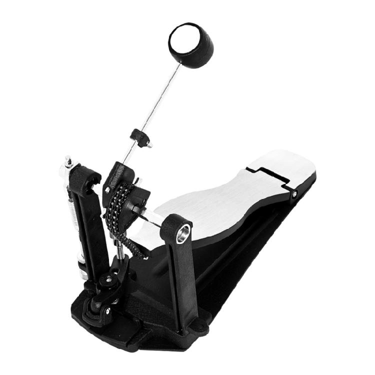 Double Chain Bass Drum Pedal Metal Construction Nonslip Rubber Base Drum Set Part Drum Kick Pedal for Powerful Strokes