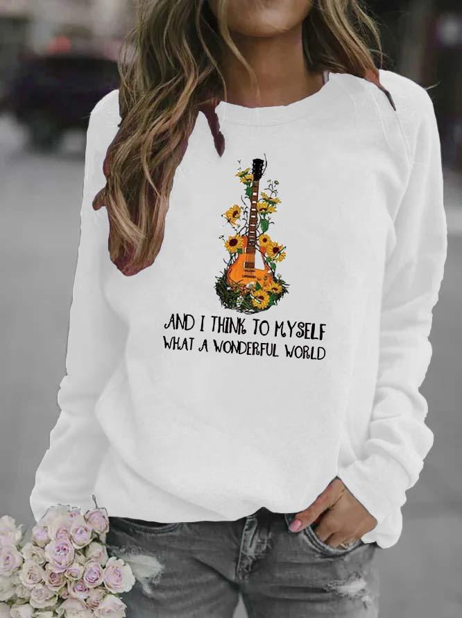 2026 Women's Printed Round Neck Hoodie