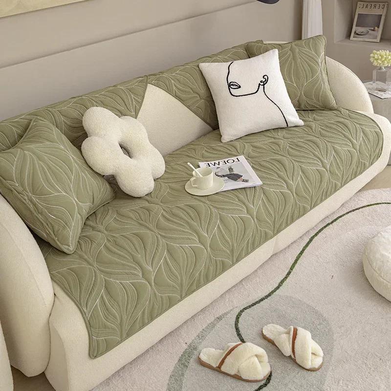 

Нескользящий коврик для дивана в кремовом стиле, современный минималистский всесезонный универсальный коврик для дивана, несколько ковриков для дивана в гостиной, чехол для стула 70x70cm