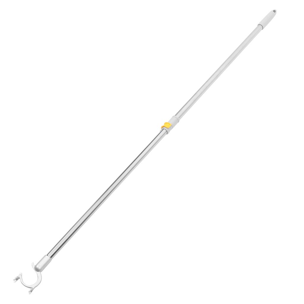 Adjustable Retractable Clothes Reach Pole Clothesline Rod Hanging Drying Balcony Clothes Rod Secure Lock Buckle Alloy Head