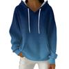 Women's Fashion Casual Gradient Print Pullover Long-Sleeve Hooded Sweatshirt