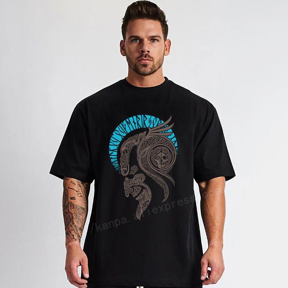 Men ODIN Vikingyins 5xl T Shirt Cotton Vintage Tall Tops Plus Size Tees Big Size Large Clothing TShirts Fashion
