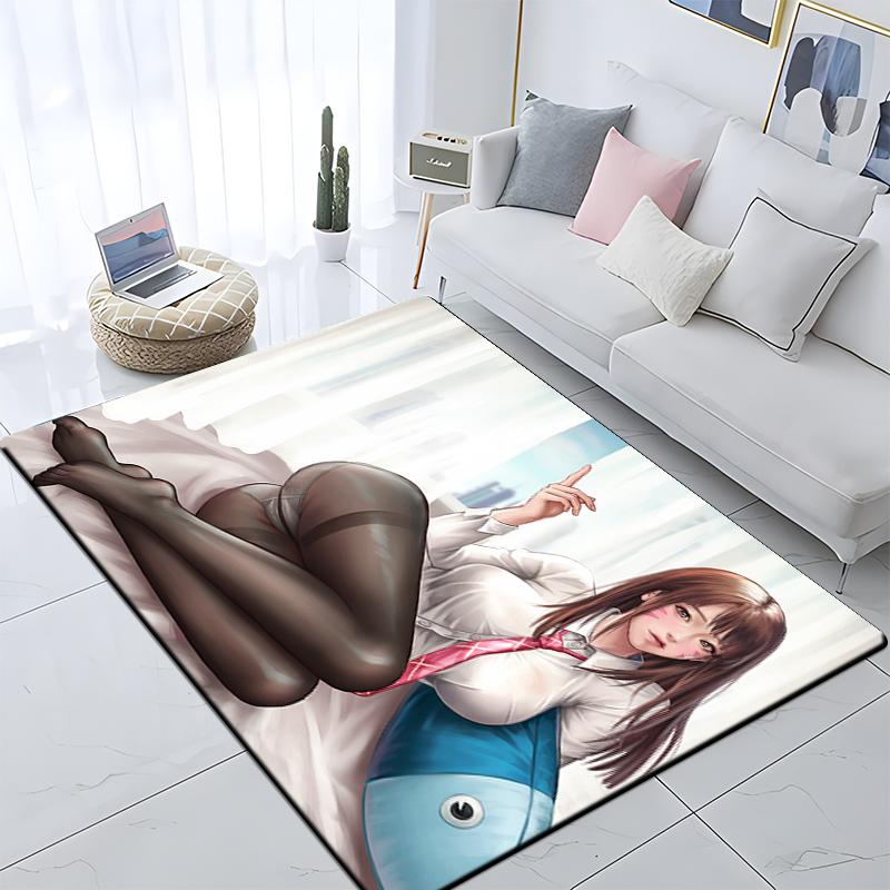 Sexy Girls Printed Carpet Living Room Home Decor Sofa Table Rug Anti Slip Chair Cushion Lounge Mat Large Rug Picnic Camping Yoga