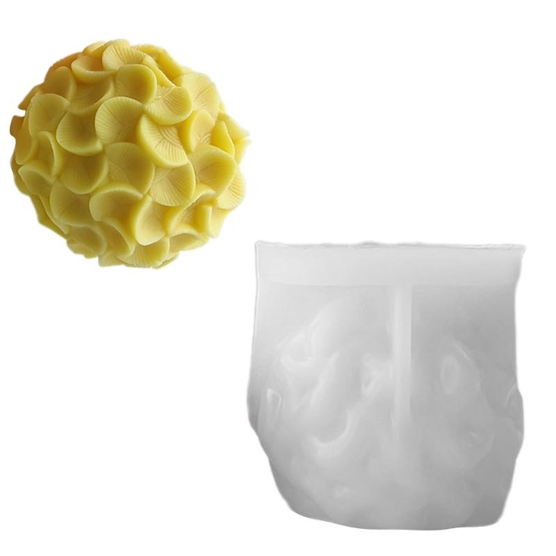 Flower Shaped Candle Mold Aromatherapy Soap Mould Resin Epoxy Mould Plaster Ornament for Birthdays and Festivals