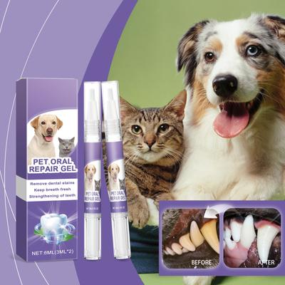 Pet Oral Recover Gel entfernt Mundgeruch und Zahnstein, erfrischt den Atem von Haustieren, pflegt und reinigt die Zähne, 6 ml