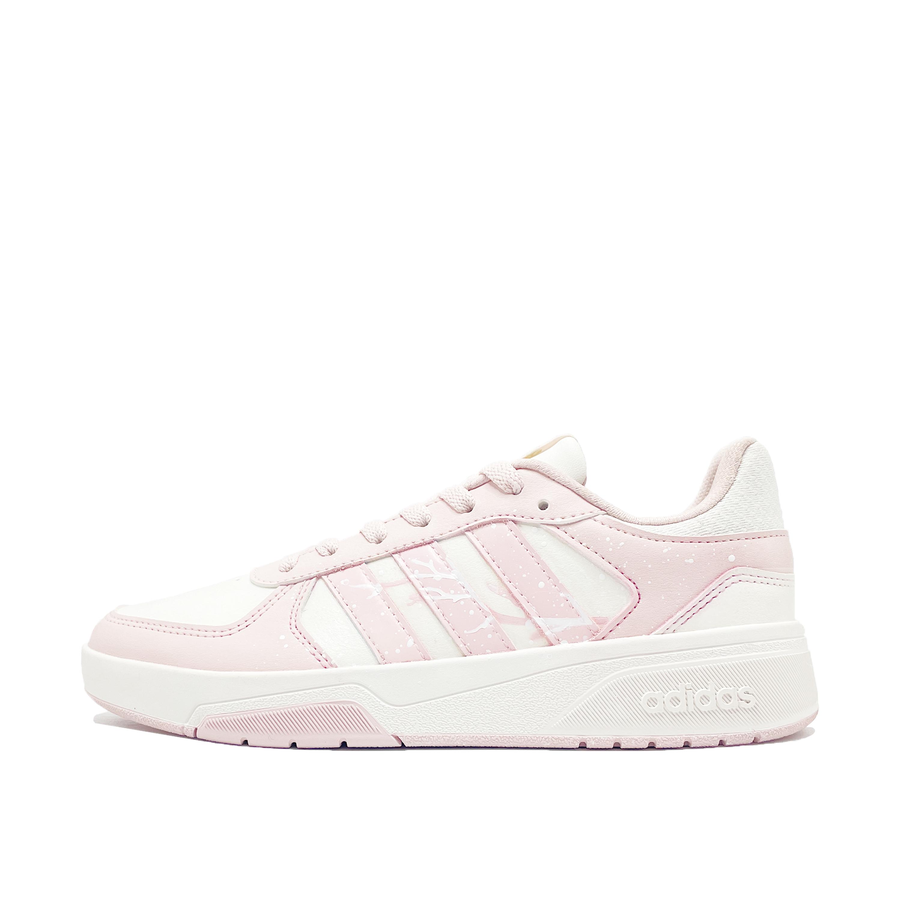 

Adidas COURTBEAT Cherry Blossom Snow Wrapping, Wear Resistant And Non Slip Low top Skateboard Shoes Unisex Pink White KI6785(Team847-) 37⅓