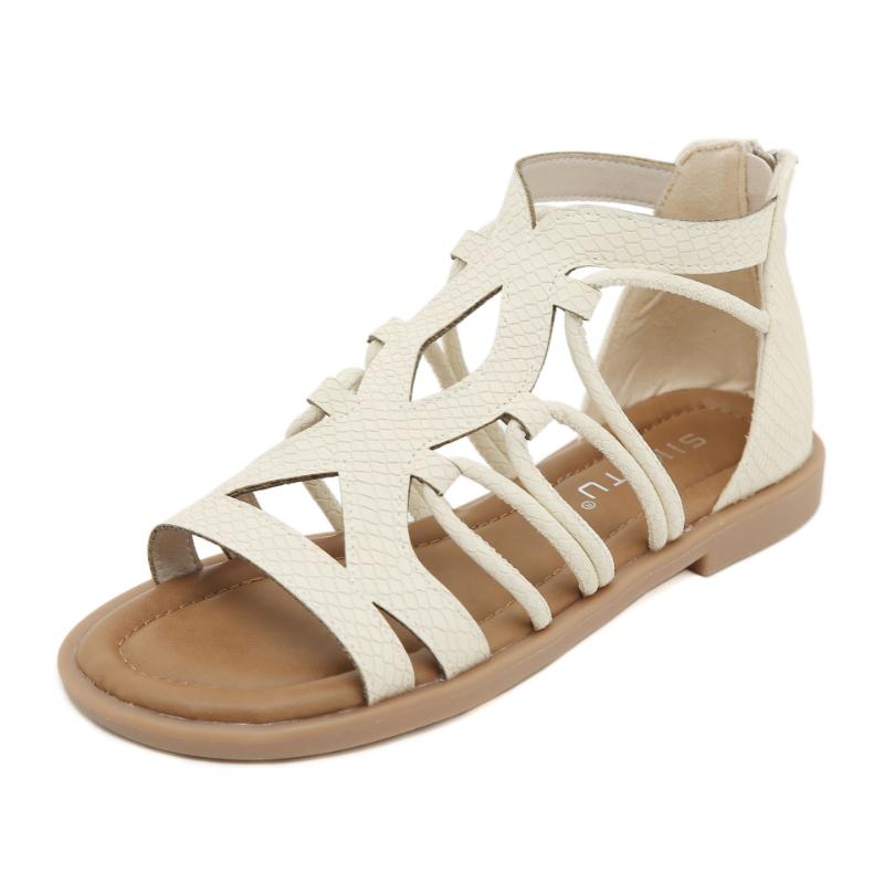 Summer Roman Lace-Up Flat Shoes Soft Sole Comfortable And Stable Sandals For Women Fashion Casual Boho Style Ethnic Style