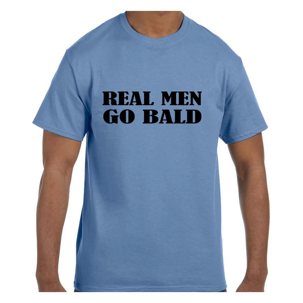 Funny Humor T shirt Father s Day Real Men Go Bald L