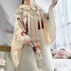 Ming Dynasty Style Hanfu Set Women With Embroidered Cloud Shoulder Wide Sleeve Top Horse Face Skirt