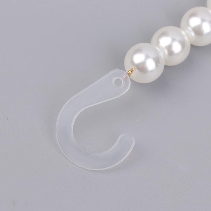 2Pcs Imitation Pearl Chain Shoe Charms Detachable Artificial Pearl Shoe Chains  Simple Shoes Buckle Shoes Decoration