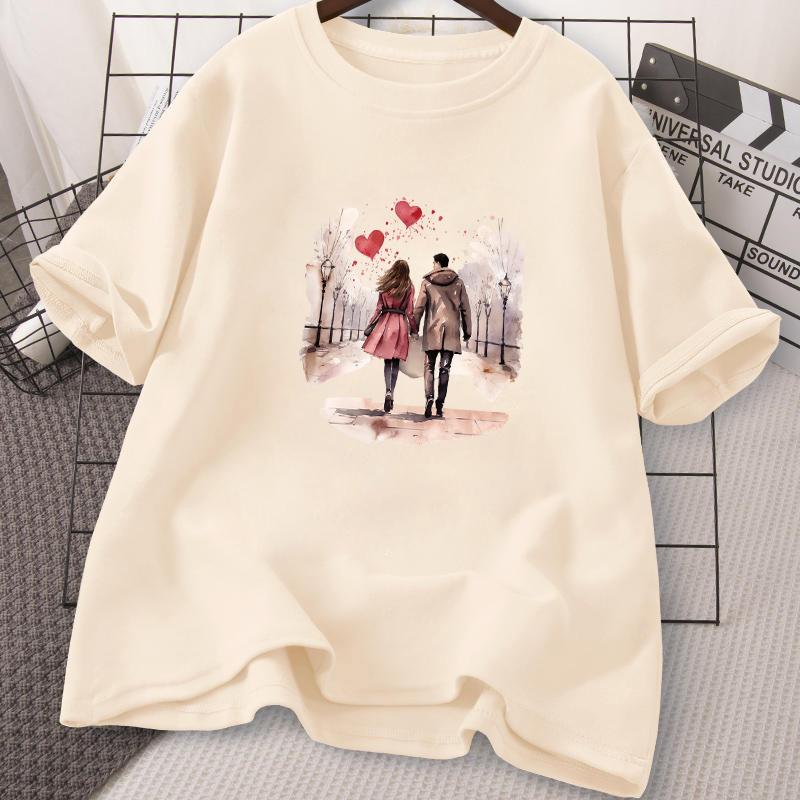 Valentine Day Iron-On Transfer Man Woman Parches Ropa Hoodies Heat Press Appliqued Diy T-Shirt Clothes Stickers Thermal Patch