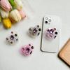 Mobile Phone Airbag Bracket Paste Desktop Retractable And Stable Love Epoxy Gem Rhinestone Luxury Women