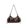 2026 Women's Retro Motorcycle Single Shoulder Bag - Large Capacity Versatile PU Leather Crossbody