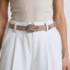 Natural Women's Timeless Belt Contemporary Themed PU Leather Strap Metal Hardware For Stylish Looks
