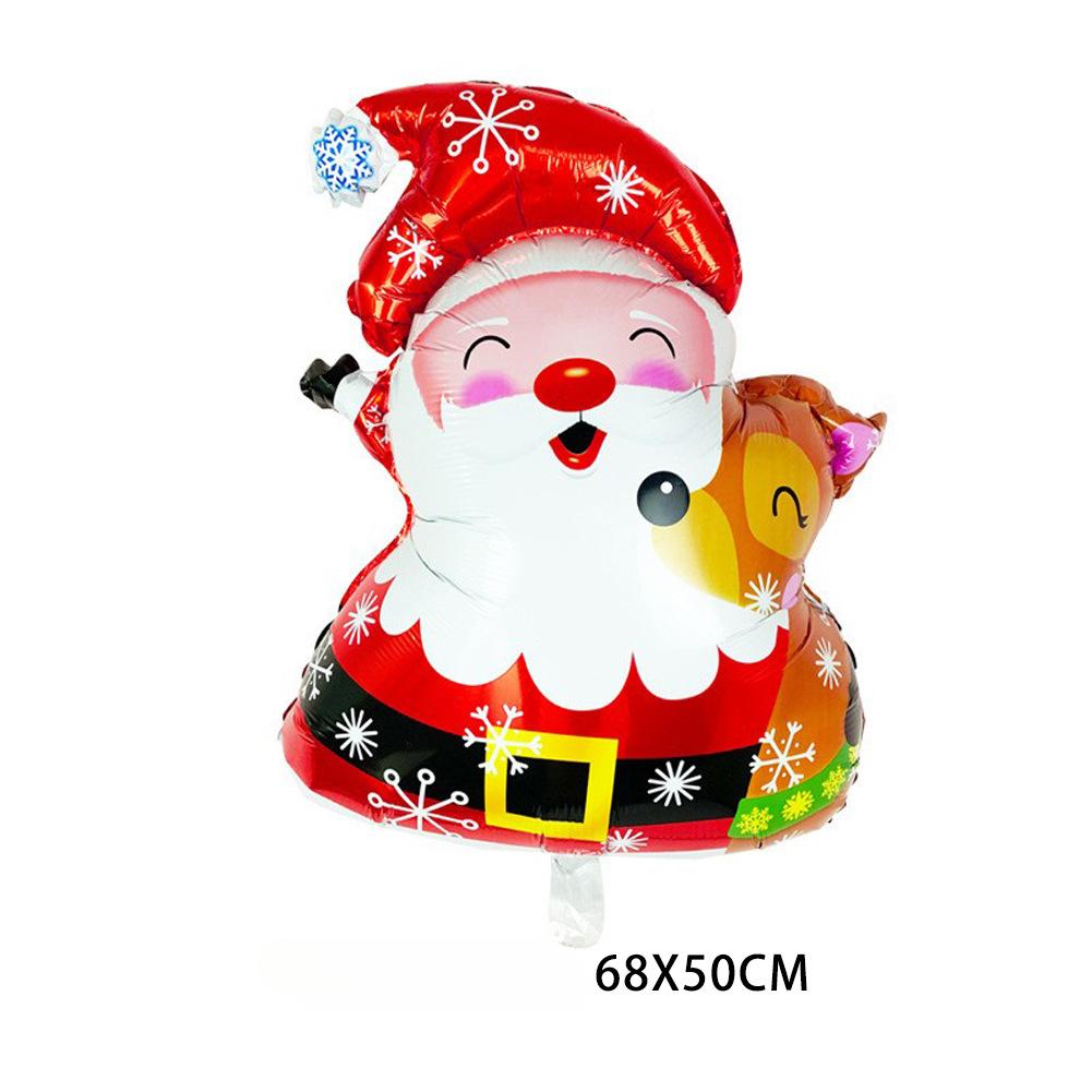 Christmas Balloon Large Santa Claus Decorative Balloon Aluminum Foil Balloon for Christmas Party Decorative Supplies