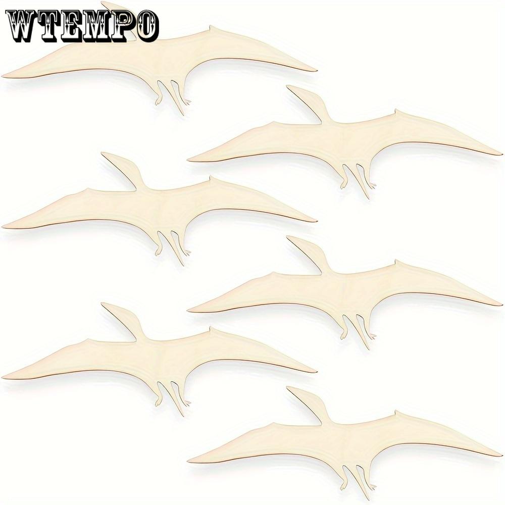24pcs Dinosaur Wooden Cutouts Set - Paintable & Stainable Tyrannosaurus, Triceratops, Stegosaurus Shapes for DIY Crafts and Home Decor
