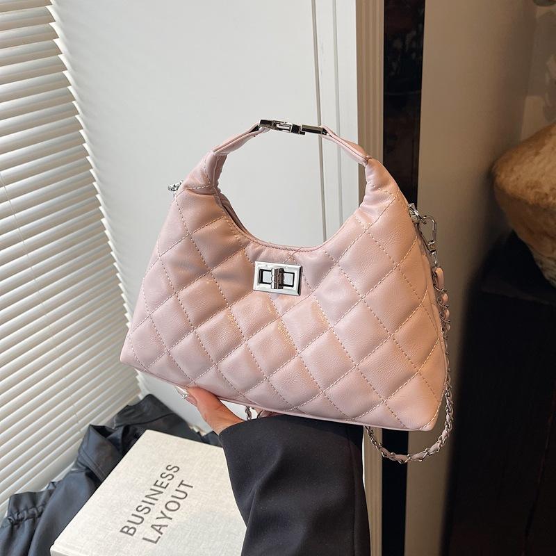 Сумка нишевая текстурная женская сумка 2025 новая мода сумка-бриллиантовая цепочка простая сумка подмышку