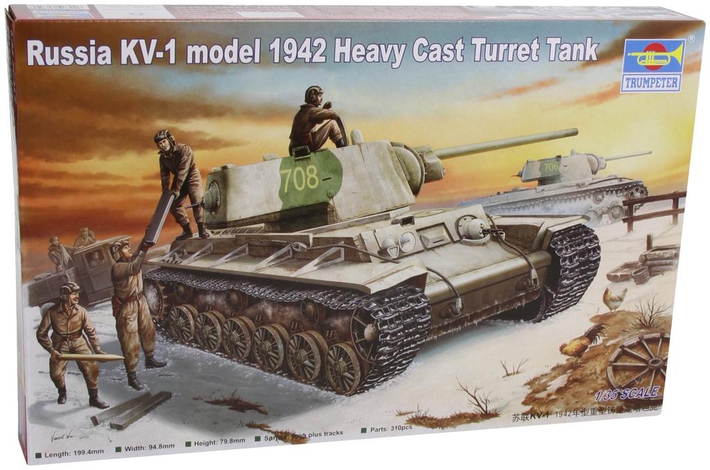 Trumpeter Soviet Army Heavy Tank 1942 Plastic Model 1/35 KV-1