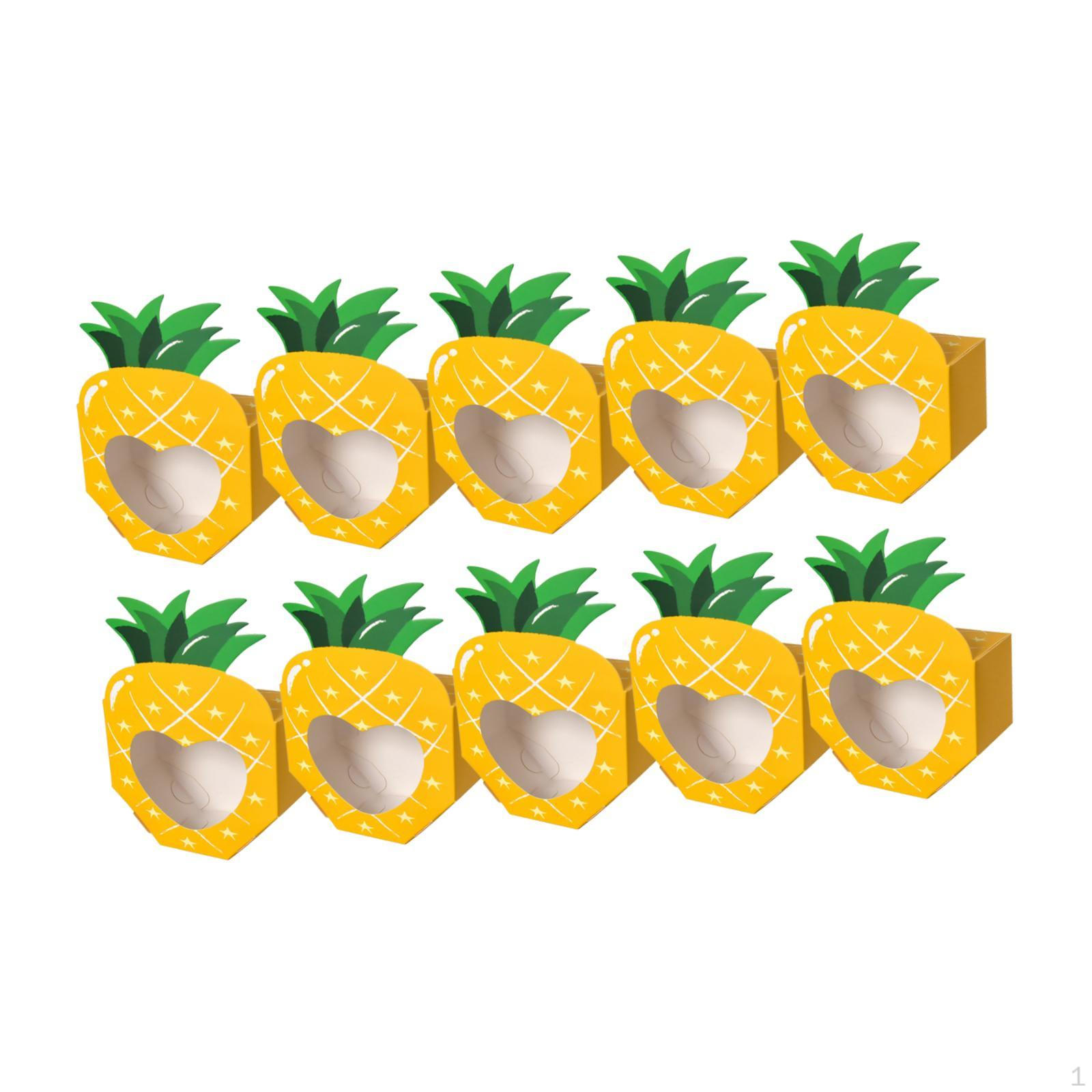 

Набор из 10 складных коробочек для конфет для DIY проектов, картонная подарочная упаковка для мероприятий жёлтый