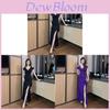 Knit Fabric Long Dress With Vneck And Pleated Detail For Office And Evening Wear