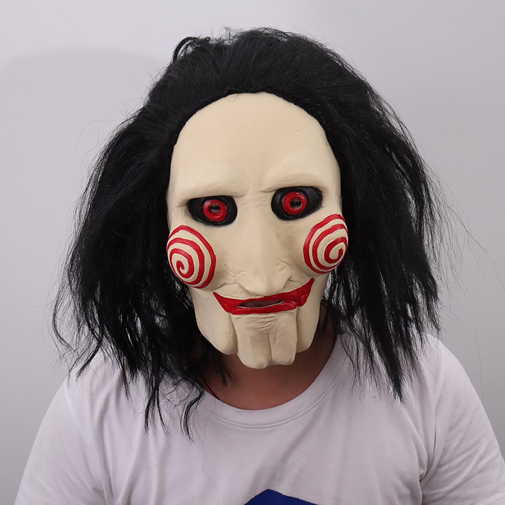 Jigsaw Billy Mask The Scary Puppet Clown Mask for Halloween Costume Cosplay
