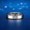 4mm Moissanite Ring for Men 925 Sterling Silver Gemstone Lab Diamond Gold Plated Rings Wedding Engagement Band Jewelry