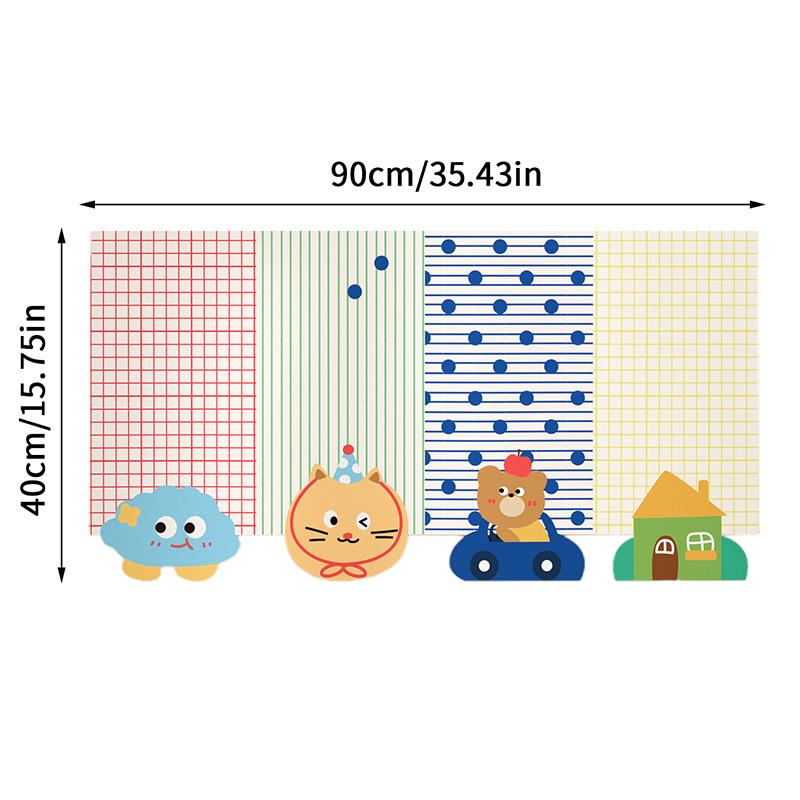 Animal Cartoon Door Curtain Self-Adhesive Partition Curtains Without Perforations For Bedrooms Privacy, Living Rooms, Bathrooms