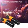 2pcs 3Pin XLR Connector Microphone Plug Male Female Adapter MIC Wire Connector