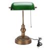 Green Glass Bankers Desk Lamp Retro Antique Library Lamp with Pull Chain Switch Plug In Fixture US Plug 110V