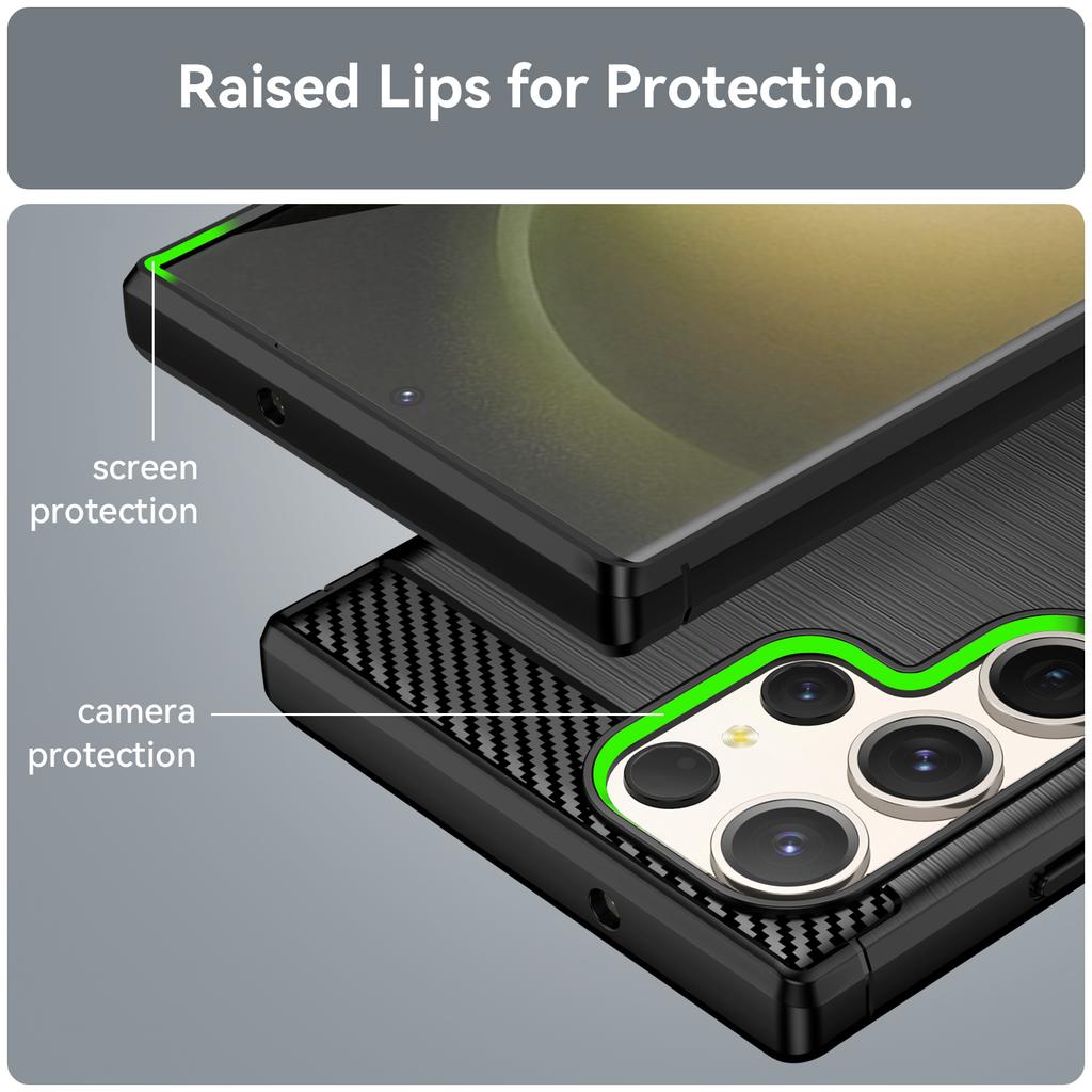For Samsung Galaxy S23 Ultra Case Samsung S24 S23 S22 S21 Ultra Cover Carbon Funda Soft Silicone Case For Samsung S23 Ultra 5G