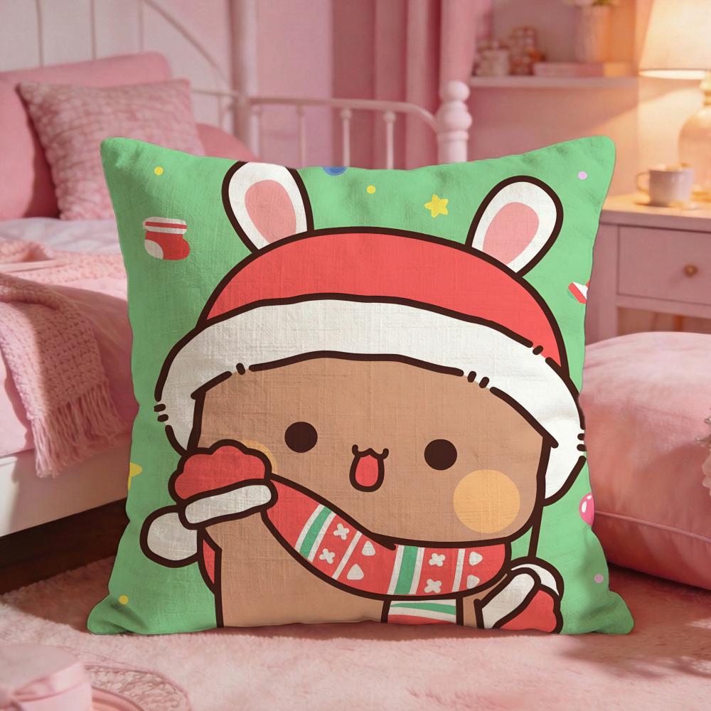 BUBU DUDU Cute Bear Cushion Cover Premium Comfort Reversible Pillow Cove Two In One Design For Any Room  Car Interior