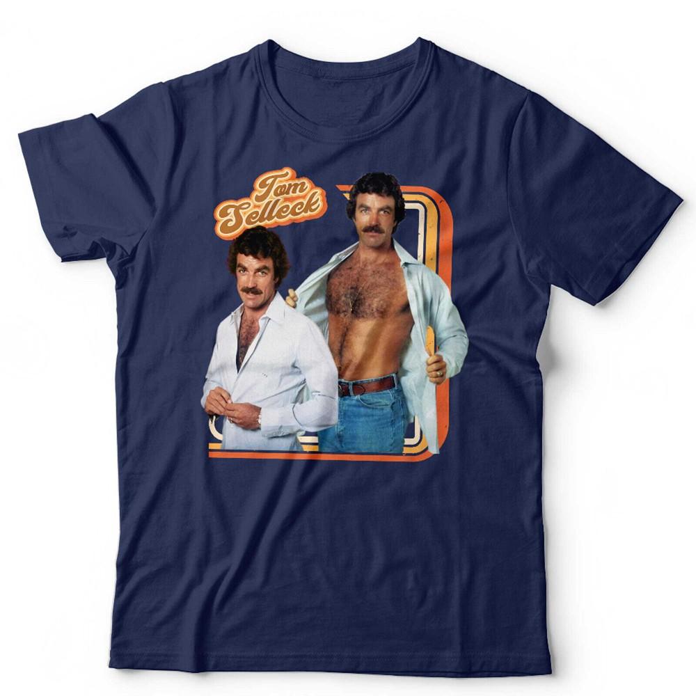 Tom Selleck Tshirt 70s Retro Star Unisex Kids Throwback Homage Vintage Macho
