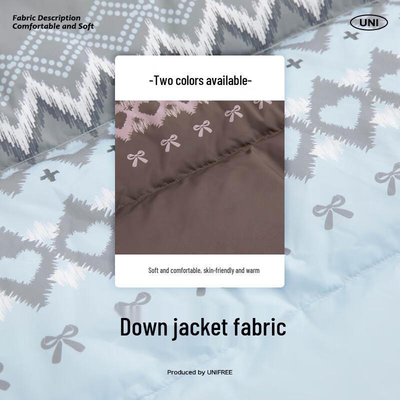 UNIFREE Fair Isle Retro Puffer Down Jacket