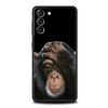 Cute Funny Monkey Soft Phone Case For Samsung Galaxy S25 Edge S24 Plus S23 FE S22 S21 S20 Ultra 5G S10 Black Protect Cover