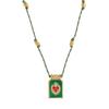 Stylish And Simple Color Rope Love Tarot Pendant Necklace Lucky Bead Chain Gold-Plated Color Retention
