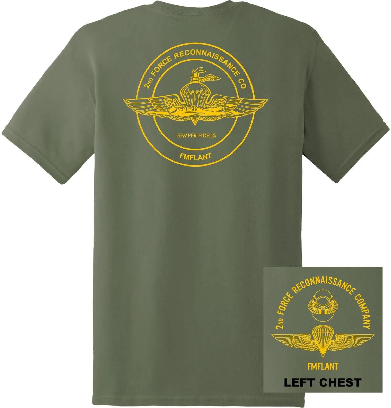 

2nd Force Reconnaissance Co US Marine Corps Unit TShirt 100 Cotton ONeck Short Sleeve Summer Casual Mens Tshirt Size S3XL 4XL