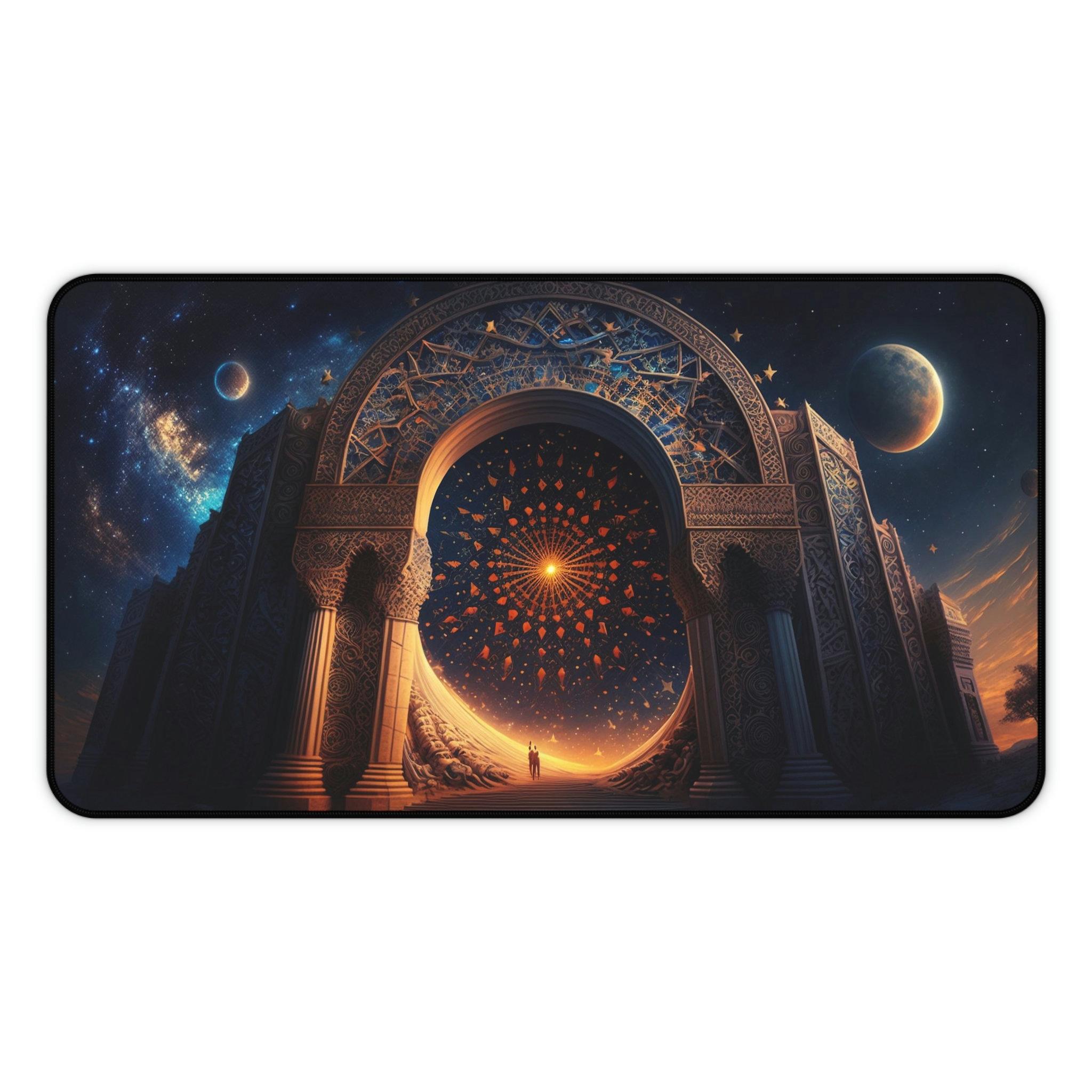 Mysterious Cosmic Desk Mat Nonslip and Waterproof Mouse Pad Office and Gaming Desk Decorative Mata Perfect Gift for Friends LockEdge 400x800x2mm