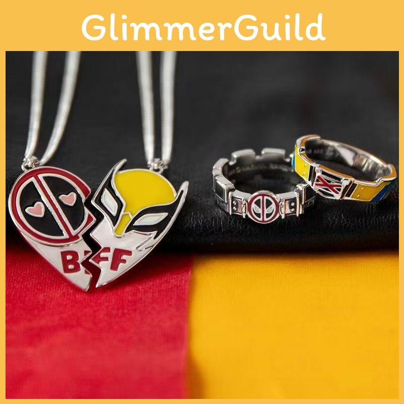 Superhero Stylish Jewelry Featuring Deadpool And Wolverine In Durable Alloy For Everyday Wear