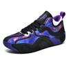 Basketball shoes youth boots new actual combat blue sneakers rubber sole training shoes men's medium and small shoes