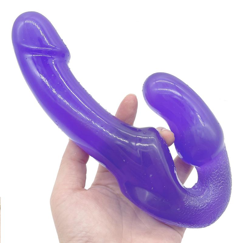 Strapless Strapon Dildo No Vibrator Female Double G Spot Adult Sex Toys For Women Couple Silicone Anal Prostate Massager
